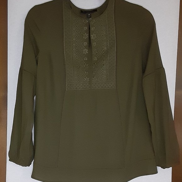 BANANA REPUBLIC/L-S/CREPE BLOUSE/XS - Picture 1 of 7